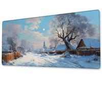 Mouse Pad 900x400x3 mm Large XXL Extended Gaming Desk Pad, Stitched Edges Mouse Mat, Smooth Surfaces Waterproof Non-Slip Rubber Base Desk Mat, Comfort - Durable, for Office Accessories Village zj-433