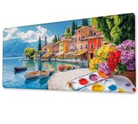 Mouse Pad 900x400x3 mm Large XXL Extended Gaming Desk Pad, Stitched Edges Mouse Mat, Smooth Surfaces Waterproof Non-Slip Rubber Base Desk Mat, Comfort - Durable,Office Accessories Gifts Town zj-611
