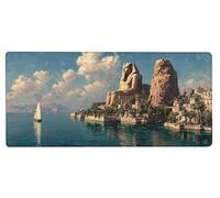 Mouse Pad 900x400x3mm Large Mouse Mat Egypt Sea, Mousepad Large Size with Non-Slip Rubber Base, Stitched Edges Mousepad, Waterproof Smooth Surface Keyboard Mat for Home Office Accessories 3-0D44