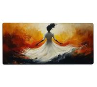 Mouse Pad 900x400x3mm Large Mouse Mat Woman Dance, Mousepad Large Size with Non-Slip Rubber Base, Stitched Edges Mousepad, Waterproof Smooth Surface Keyboard Mat for Home Office Accessories E-OE53
