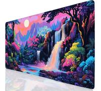 Mouse Pad 90x30cm Extended Large Mouse Mat Fall Office Accessories with Stitched Edges Mousepad Pink Mousemat Soft Smooth Surface, Stitched Edges Desk Pad for Keyboard, for Office Room Decor YG-950