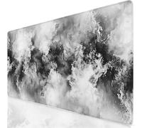 Mouse Pad 90x40cm Extended Large Mouse Mat Abstract Office Accessories with Stitched Edges Mousepad Black Mousemat Soft Smooth Surface, Stitched Edges Desk Pad for Keyboard, Office Room Decor YG-968