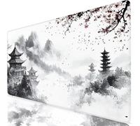 Mouse Pad 90x40cm Extended Large Mouse Mat Black And White Waterproof Surface Protector, Stitched Edges Non-Slip, Gaming Mousepad Landscape Home Office Decor, Laptop Keyboard Accessories, Gifts W6-580
