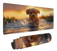 Mouse Pad 90x50cm Dog Mousepad with Stitched Edges Mousemat, e-199