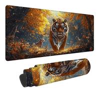 Mouse Pad 90x50cm Tiger Mousepad with Stitched Edges Mousemat, e-398