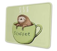 Mouse Pad A Damned Adorable Sloth and Coffee Gaming Mousepad with Stitched Edges Non-Slip Rubber Base for Computers Laptop Office & Home