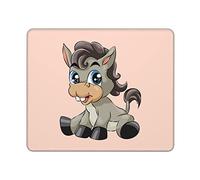 Mouse Pad A Little Cute Blue Eyed Donkey Mouse Mats Non-Slip Mousepad Durable Desk Mat For Work Home Computers 25X30CM