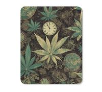 Mouse Pad, A Puff In Time Weed Marijuana Comfortable Mouse Mat Portable Gaming Mousepad For Office Pc Gamer 25X30Cm