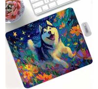 Mouse Pad Abstract Dog Gaming Mouse Pad, Mini Mousepad 340x280x3mm Ultra Thin Improves, High Precision Gaming Surface with Anti-Fray Stitched Edges, Mousemat Laser and Optical Mice Portable d0d-388