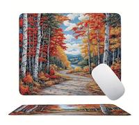 Mouse Pad Abstract Forest, Mini Gaming Mouse Pad 340x280mm, Non-Slip Rubber Base for Stable Grip on Smooth Surfaces, Improved Precision and Speed, with Anti-Fray Stitched Edges Gifts for Men s0z-448