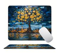 Mouse Pad Abstract Tree, Mini Gaming Mouse Pad 300x250mm, Non-Slip Rubber Base for Stable Grip on Smooth Surfaces, Improved Precision and Speed, with Anti-Fray Stitched Edges Gifts for Men s0z-238