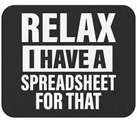Mouse Pad Accountant Accountant Accountant Relax Spreadsheets Humor Accounting Book Keeper Desk Mat Durable Mousepad Non-Slip Mouse Mats For Work Office Home 25X30CM