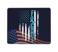 Mouse Pad Addiction Recovery Awareness America Flag Ribbon Desk Mat Soft Mousepad Comfort Mouse Mats For Office Work Home 25X30CM