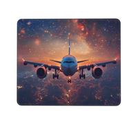 Mouse Pad Aircraft Small Mouse Mat 18 x 22cm with Non-Slip Rubber Base, Waterproof Mousepad, Gaming Mousemat for Women Kids Men Laptops Keyboard Tray Home Traveling Office Accessories D-247