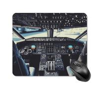 Mouse Pad Airplane Cockpit Wear Resistant Gaming Mousepad Waterproof Mouse Mat For Laptop Work Computer 25X30Cm