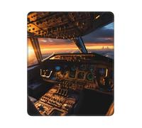 Mouse Pad Airplane Cockpit Wear Resistant Mice Mat Stitched Edges Gaming Mousepad For Office Work Pc 25X30Cm