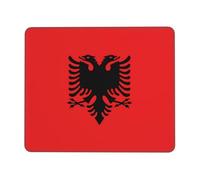 Mouse Pad Albanian Flag Square Mouse Pad Office Laptop Computer Desk Wireless Mouse Non Slip Rubber Base Washable 7.9 X 9.5 in Keyboard Pad