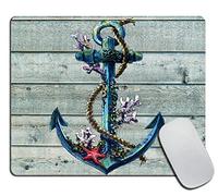 Mouse Pad Anchors Rustic Wood Plank Nautical Theme Marine Mouse Mat Work