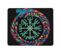Mouse Pad Ancient Viking Norse Mythology Compass Table Mat Soft Small Desk Pad, For Office, Laptop, Computer, Desk, 25x30cm