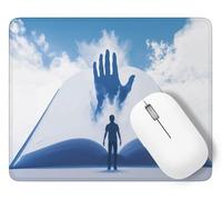 Mouse Pad Angel, Small Mouse Mat 220 x 180 mm, Desk Mat with Waterproof Design, Premium-Textured Square Mousepad Book, Smooth Surface, Gaming Office Mousemat for Keyboard Decor Gifts Christmas p1j-580