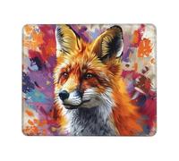 Mouse Pad Animal Fox Small Mouse Mat 40 x 30cm with Non-Slip Rubber Base, Waterproof Mousepad, Gaming Mousemat for Women Kids Men Laptops Keyboard Tray Home Traveling Office Accessories D-204