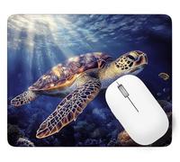 Mouse Pad Animal, Small Mouse Mat 220 x 180 mm, Desk Mat with Waterproof Design, Premium-Textured Square Mousepad Sea Turtle, Smooth Surface, Gaming Office Mousemat Keyboard Decor Gifts p1j-27