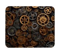 Mouse Pad, Anti-Slip Rubber Mouse-pad for Gaming Office Laptop Computer Men Women Kids, Cute Custom Pattern Mouse Mat, Steampunk Gears background (11) Design