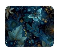 Mouse Pad, Art Magic Space Moon Stars Herbs and Butterflies Washable Computer Mousepad Non-Slip Rubber Base, Thick Gaming Mouse Mat for Laptop, Office & Home, 8.3 x 9.8 inch