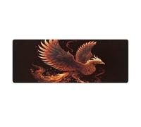 Mouse Pad Art Phoenix Extra Large Mouse Mat 30x80cm Large Desk Mat for Maintaining Excellent Speed And ControlNon Slip Rubber Base