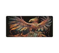 Mouse Pad Art Phoenix Extra Large Mouse Mat 40x90cm Large Desk Mat for Maintaining Excellent Speed And ControlNon Slip Rubber Base