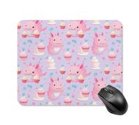 Mouse Pad Axolotl Ice Cream Printed Premium Mousepad Stitched Edges Mouse Mat For Office Laptop Home 25X30cm