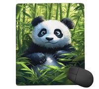 Mouse Pad Bamboo Forest Panda, Small Mouse Mat 40 x 30 cm with Non-Slip Rubber Base, Waterproof Mousepad, Gaming Mousemat for Women Men Laptops Keyboard Tray Home Traveling Office Accessories d-1018