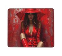 Mouse Pad Beautiful Women Small Mouse Mat 40 x 30cm with Non-Slip Rubber Base, Waterproof Mousepad, Gaming Mousemat for Women Kids Men Laptops Keyboard Tray Home Traveling Office Accessories D-582