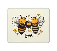 Mouse Pad Bee Love Honey Gliding Desktop Mouse Pad Anti-Slip Mouse Mat For Home Computer Pc 10X12In