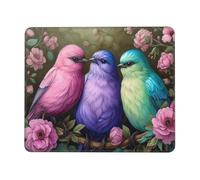 Mouse Pad Birds Beautiful Small Mouse Mat 42 x 35cm with Non-Slip Rubber Base, Waterproof Mousepad, Gaming Mousemat for Women Kids Men Laptops Keyboard Tray Home Traveling Office Accessories D-617