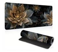 Mouse Pad, Black Dream Mouse Mat, Extended Large Mousepad with Non-Slip Rubber Base, Comfortable Keyboard Pad, Office Desk Mat with Stitched Edges, Long MousPad Waterproof, 27.5x15.7x0.12 inch 0A0-237