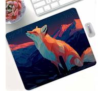 Mouse Pad Black Fox Gaming Mouse Pad, Mini Mousepad 220x180x3mm Ultra Thin Improves, High Precision Gaming Surface with Anti-Fray Stitched Edges, Mousemat for Laser and Optical Mice Portable d0d-281