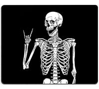 Mouse Pad, Black Human Skeleton Mouse Pad, Waterproof Mousepad Rectangle Mouse Pads with Designs Non-Slip Rubber Smooth MousePads for Computer Laptop
