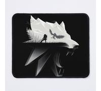 Mouse Pad BLACK/WHITE WOLF - THE WITCHER 3 11.8 x 9.8 inch Computer Mat Gaming Office Mousepad