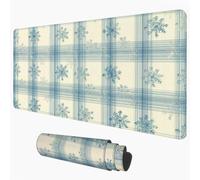 Mouse Pad Blue & Christmas 70 x 30 cm Desk Mat, Office Table Blotter 1D#490