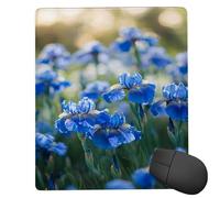 Mouse Pad Blue Flowers, Small Mouse Mat 40 x 30 cm with Non-Slip Rubber Base, Waterproof Mousepad, Gaming Mousemat for Women Kids Men Laptops Keyboard Tray Home Traveling Office Accessories d-528