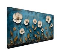 Mouse Pad Blue Gaming Mouse Pad Flower Large Size Desk Mat 1000x500x3mm,Extended Waterproof Mousepad,Non-Slip Base-Smooth Cloth Surface,Improved Precision and Speed for Home Office Gaming Room XZ-677