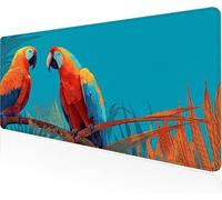 Mouse Pad Blue Gaming Mouse Pad Parrot Large Desk Mat 1000x400x3mm,Work From Home Essentials Non-Slip Rubber Base Special Textured Water-Resistant Surface Wear-Resistant Desk Matt For Laptop Y1-591