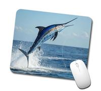 Mouse Pad Blue Marlin Fish Leaping Out of Water Desk Pad Home 25x30CM