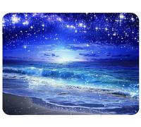 Mouse Pad Blue Mouse Mat 13.3x11.0in Desk Mat Office Accessories Improves Speed and Accuracy Mousepad Stitched Edges and Anti Slip Rubber Base for Esport, Gaming, Gifts, Starry Sky Desk Pad, Model798