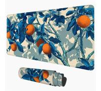 Mouse Pad Blue & Orange 80 x 40 cm Desk Mat, Office Table Blotter 1D#274