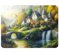 Mouse Pad Bridge Mouse Mat 16.5x13.7in Desk Mat Office Accessories Improves Speed and Accuracy Mousepad Stitched Edges and Anti Slip Rubber Base for Esport, Gaming, Gifts, Castle Desk Pad, Model795