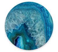 Mouse Pad, Bright Aqua Blue Turquoise Mouse Pad, Round Cute Gaming Cloth Mousepad for Office Laptop, Non-Slip Rubber Personalized Computer Desk Mouse Pads for Wireless Mouse