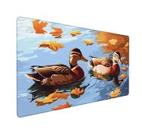 Mouse Pad Brown Gaming Mouse Pad Duck Large Size Desk Mat 900x400x3mm, Extended Waterproof Mousepad, Non-Slip Base-Smooth Cloth Surface, Improved Precision and Speed for Home Office Gaming Room XZ-835