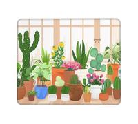 Mouse Pad Cactus Cactus Small Mouse Mat 18 x 22cm with Non-Slip Rubber Base, Waterproof Mousepad, Gaming Mousemat for Women Kids Men Laptops Keyboard Tray Home Traveling Office Accessories D-911